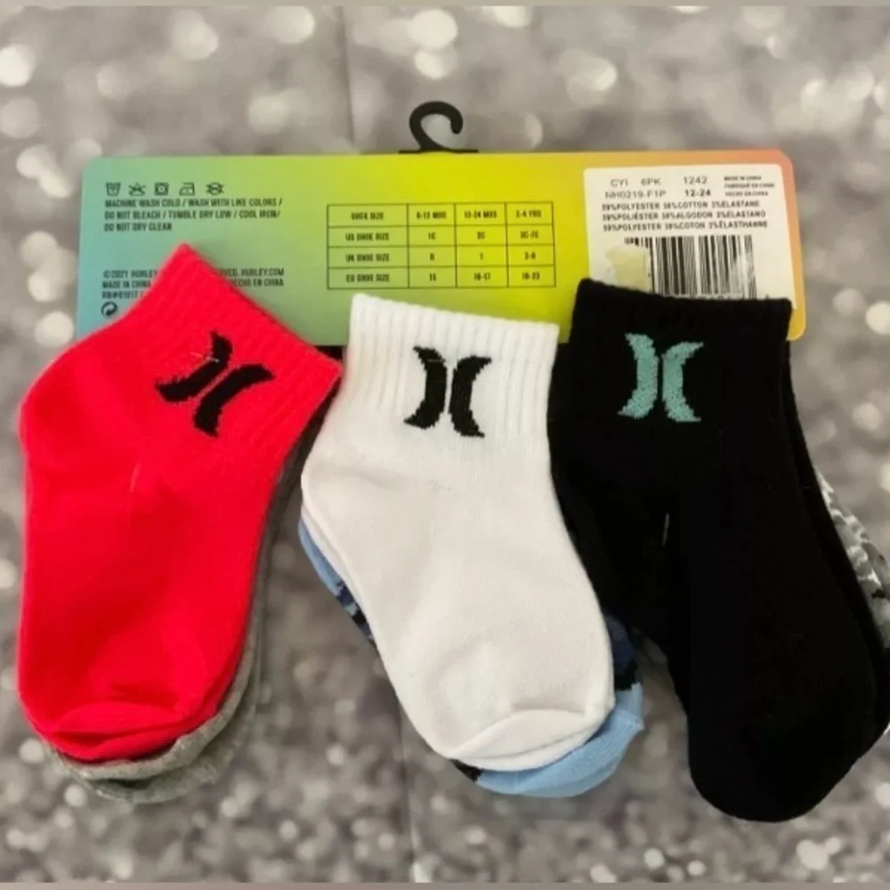 COPY - Hurley 6-Pack Infant Socks